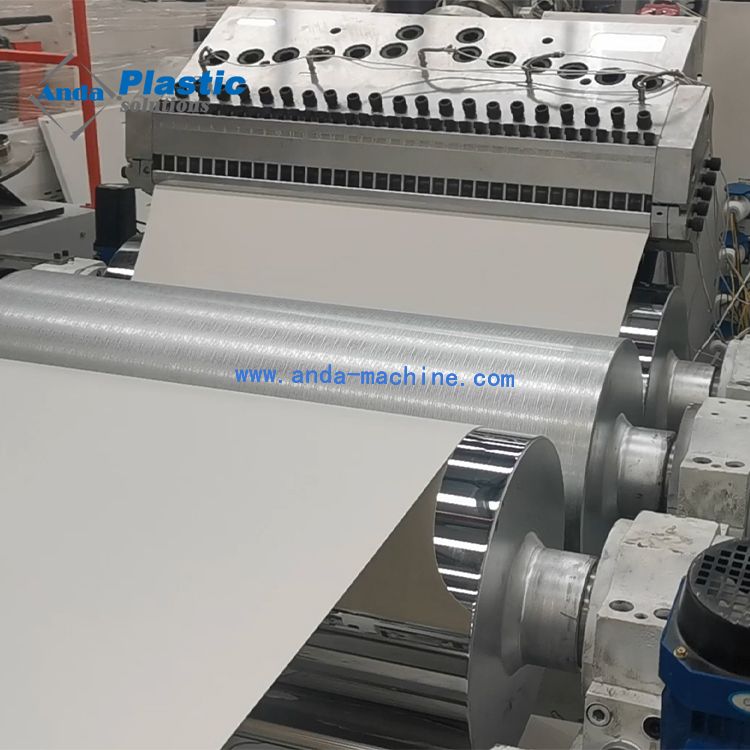 Calender Cooling PVC Edge Band Sheet Line Making Production Machine With Slitter