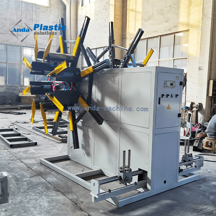 High Quality Double Station PE Pipe Winder Corrugated Pipe Machine Exporter