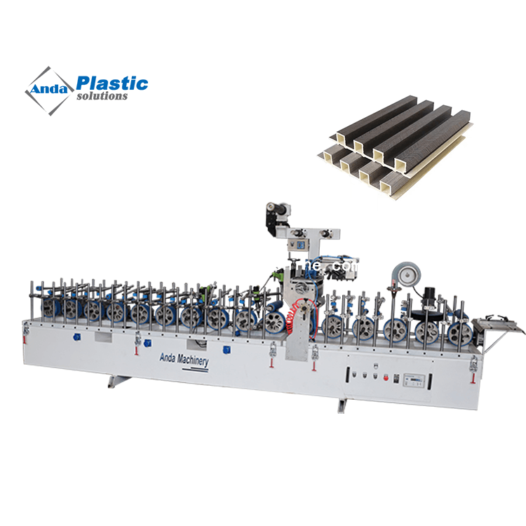 Hot Melt Glue Wrapping Machine for WPC Louvers
