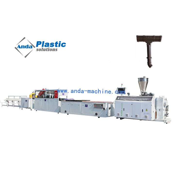 PVC Rain Gutter Profile Extrusion Line Making Machine Plant