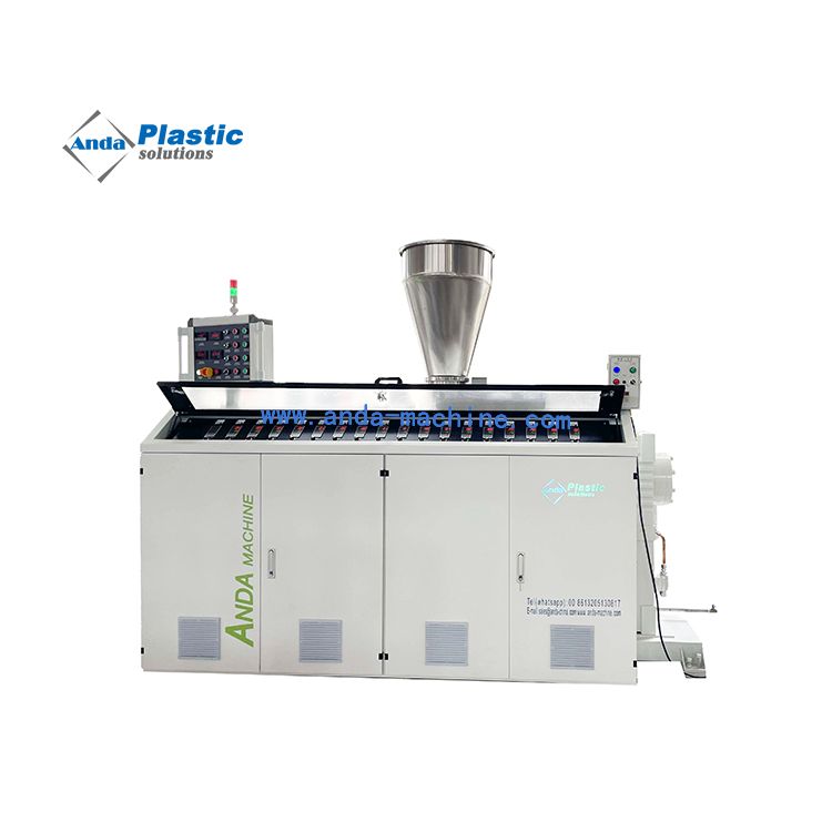High Output 80/156 PVC Plastic Conical Twin Screw Extruder