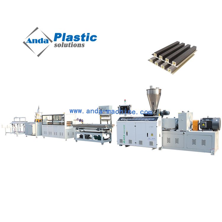 65/132 WPC Louvers Fluted Wall Panel Extrusion Machine