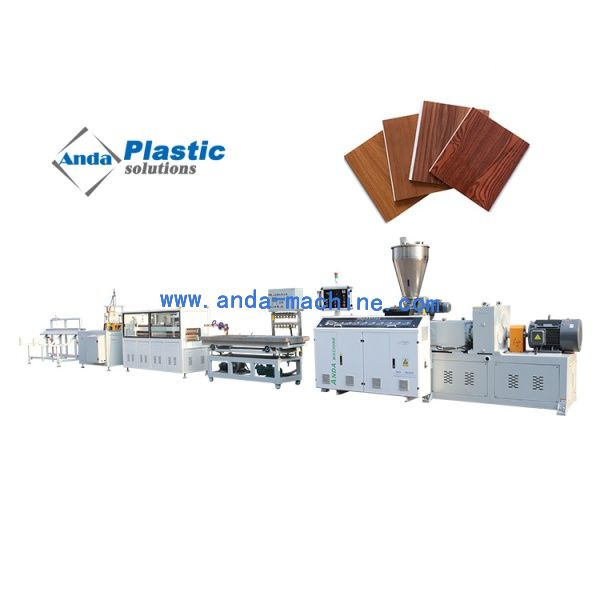 600 By 600 PVC Ceiling Tile Machine With Online Hot Stamping Machine