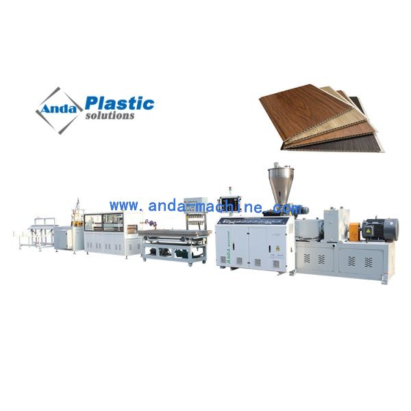 600 By 600 PVC Ceiling Tile Production Line With Online Hot Stamping Machine