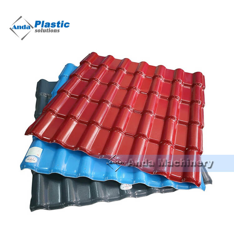 PVC ASA co-extruded plastic roof tile machine