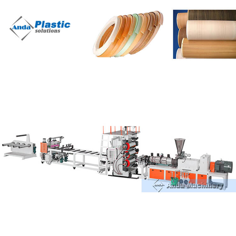 PVC Edge Band production Line with twin screw extruder