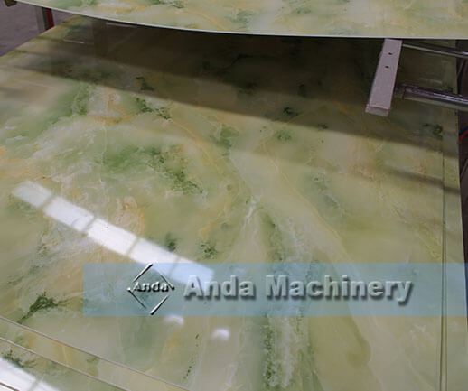 UV coating PVC marble sheet