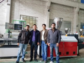 pvc wall panel machine commissioning done before deliver to Pakistan