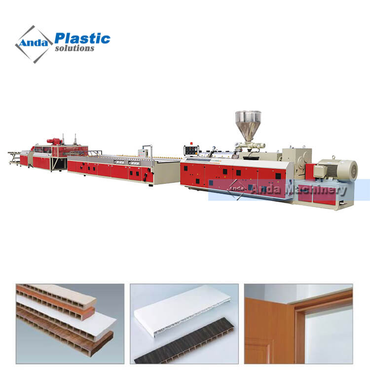 UPVC WPC wood plastic profile extrusion production line