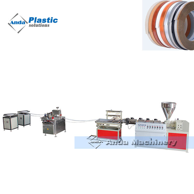 pvc edge band strips making machine/production line/extrusion line with single screw